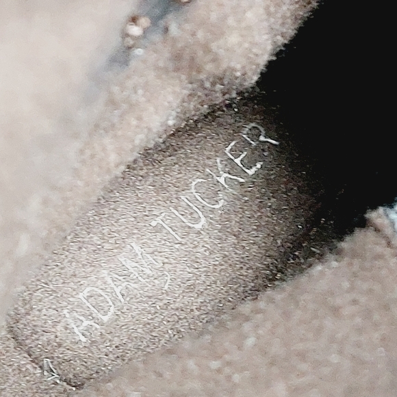 Adam tucker Ledger Brown Leather Block Heel Zip Up Ankle Boots K710 - Picture 9 of 11